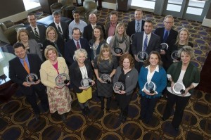 Honorees and Winners at the Kansas City Business Journal's Top 20 Healthiest Employers Luncheon