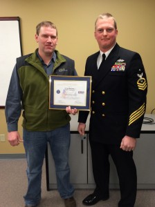 Evan Blakeman, Project Manager, and Scott Neuser, Senior Chief Petty Officer