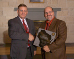 Ken Usky, Faith Technologies, and Wayne Schroeder, Children's Hospital of Wisconsin, accepting the 2010 AGC Build Wisconsin Award